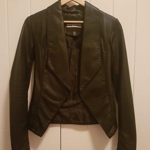 Dynamite black faux leather jacket size XS